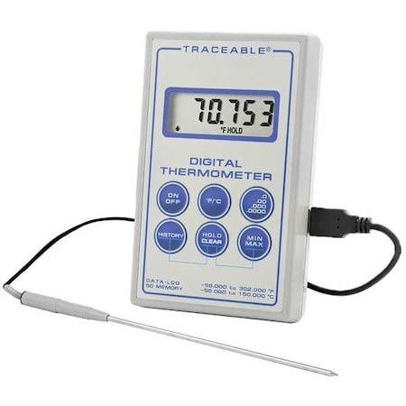 NIST Traceable Digital Thermistor Thermometer, -58 Degrees to 302 Degrees F MPN:4000