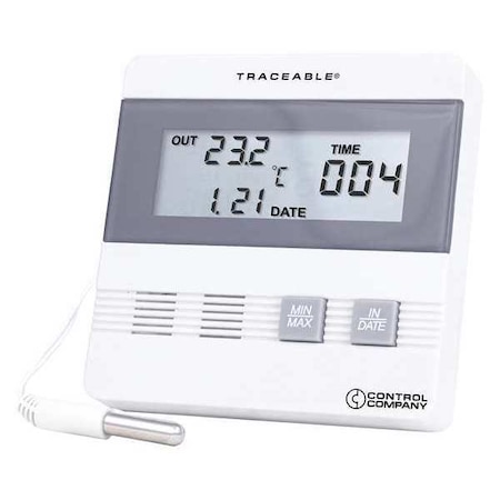 Digital Thermometer, -40 Degrees to 176 Degrees F for Wall or Desk Use MPN:4105