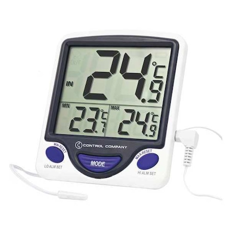 Digital Thermometer, -58 Degrees to 158 Degrees F for Wall or Desk Use MPN:4148