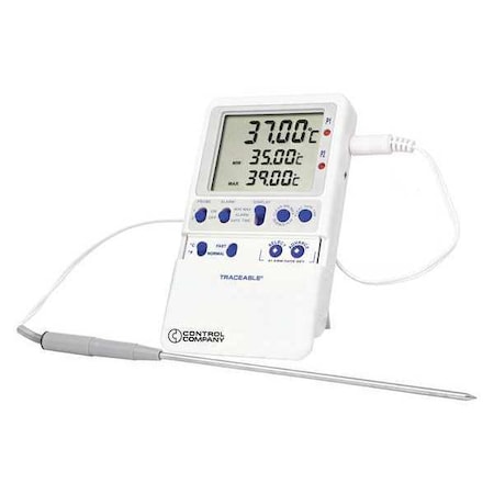 Digital Thermometer, 28 Degrees to 102 Degrees F for Wall or Desk Use MPN:4244
