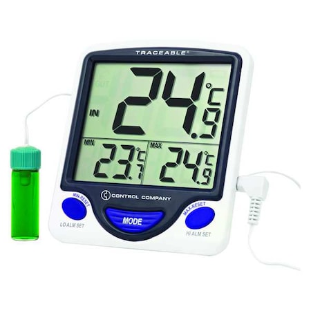 Digital Thermometer, -58 Degrees to 158 Degrees F for Wall or Desk Use MPN:4648