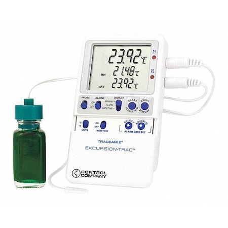 Digital Data Logging Thermometer, Excursion-Trac with Bottle, Bullet Probe Style MPN:6434