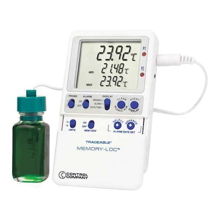 Digital Data Logging Thermometer, Memory-Loc with Bottle Probe Style MPN:6440