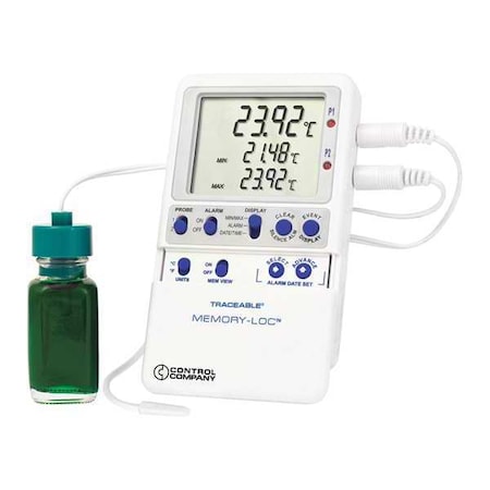 Digital Data Logging Thermometer, Memory-Loc with Bottle, Bullet Probe Style MPN:6444
