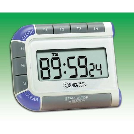 Digital Timer, 3/4 In. LCD, 4 channels MPN:7074