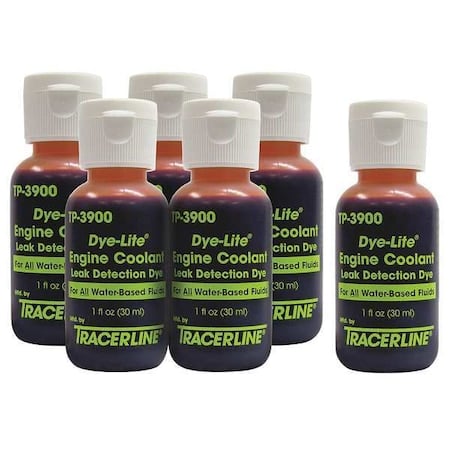 Leak Detection Dye, Automotive, 1 oz, PK6 MPN:TP-3900-0601