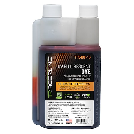 UV Leak Detection Dye, 16 oz. Size MPN:TP3400-16