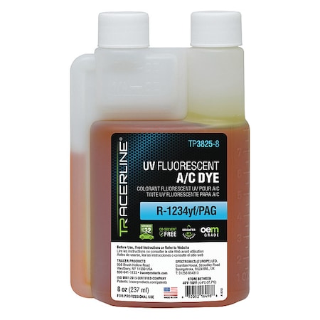 UV Leak Detection Dye, 8 oz. Size MPN:TP3825-8