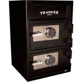 Tracker Safe Deposit Safe - DS302020DD-ESR - Two Compartment Electronic Lock - 20 x 20 x 30 - Black DS302020DD-ESR