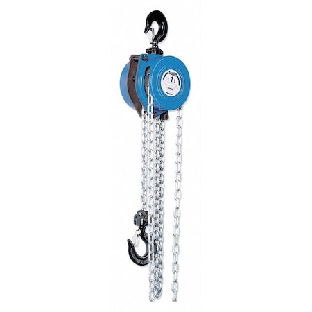 Tralift Manual Chain Hoist, 500 lb. (0.25 Ton) Load Capacity, 10 ft. Lift MPN:056429