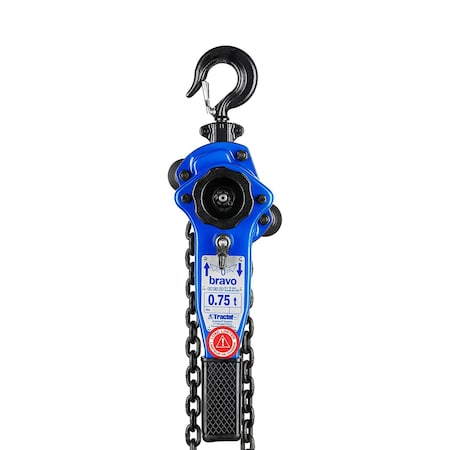 Lever Chain Hoist, 1, 500 lb Load Capacity, 10 ft Hoist Lift, 1 in. Hook Opening MPN:19669