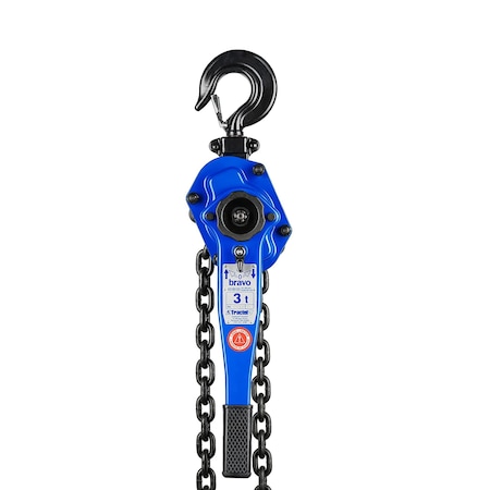 Lever Chain Hoist, 6, 000 lb Load Capacity, 20 ft Hoist Lift, 1.5 in. Hook Opening MPN:19692