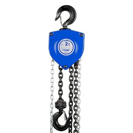 Tralift Manual Chain Hoist, 4, 000 lb. (2 Ton) Load Capacity, 15 ft. Lift MPN:45979