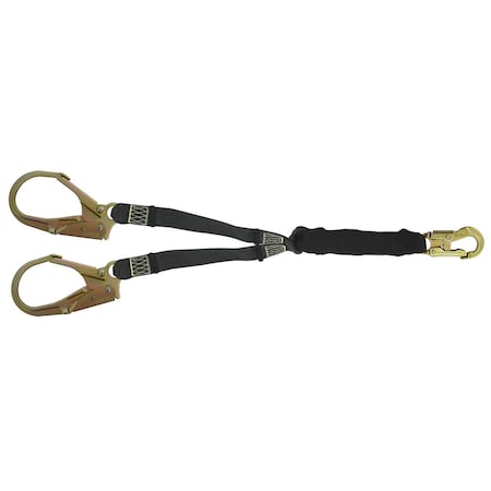 Tracpac Kevlar Web Lanyard, 6 ft. Length, 2 Leg(s), 310 lbs., one person Weight Capacity MPN:C0K26H