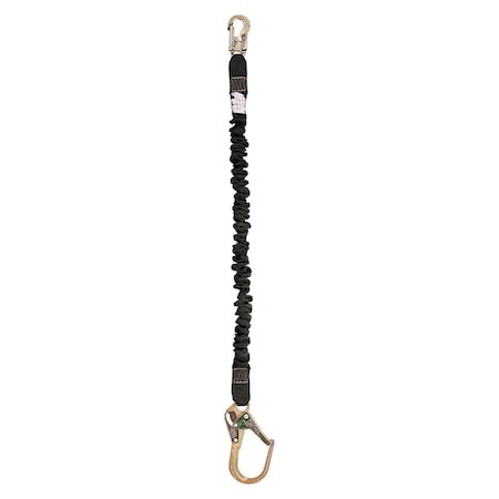 Stretchfor Shock Absorbing Lanyard, 4 1/2 to 6 ft. Length, 1 Leg(s) MPN:C506H