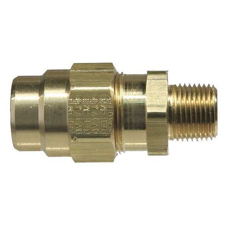 Strt, Brass, Comp. 1/2 in, MNPT 3/8 in MPN:881238