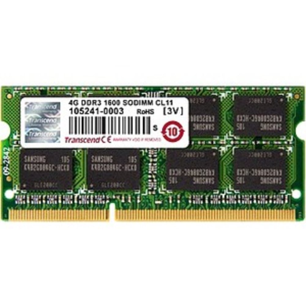 Transcend TS256MSK64V1N 2GB DDR3 SDRAM Memory Module - For Notebook - 2 GB (1 x 2GB) - DDR3-1066/PC3-8500 DDR3 SDRAM - 1066 MHz - Non-ECC - Unbuffered - 204-pin - SoDIMM (Min Order Qty 2) MPN:TS256MSK64V1N