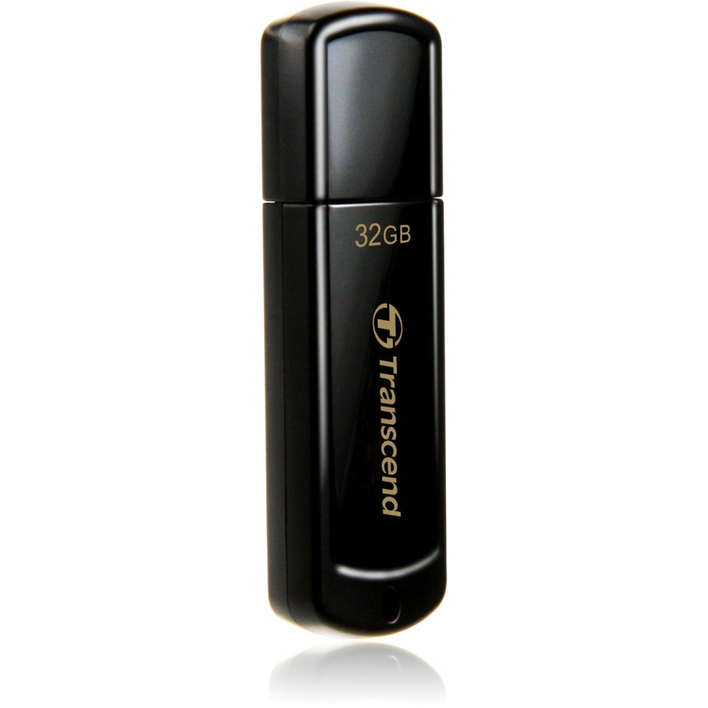 Transcend 32GB JetFlash 350 USB 2.0 Flash Drive - 32 GB - USB 2.0 - 15 MB/s Read Speed - 11 MB/s Write Speed - Black - 1 Each MPN:TS32GJF350