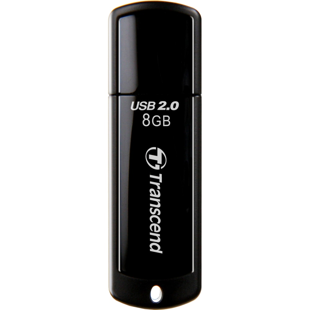 Transcend JetFlash 350 USB 2.0 Flash Drive, 8GB, Black/Red MPN:TS8GJF350