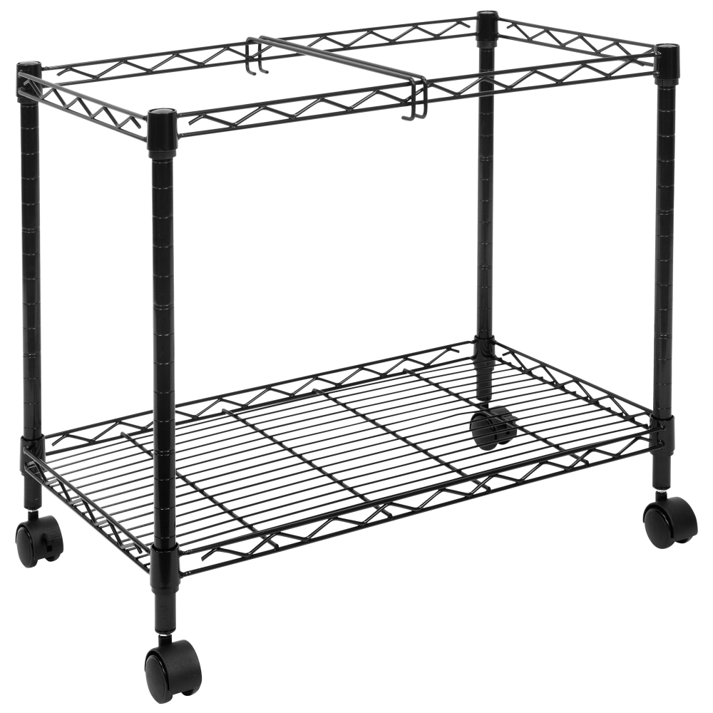 Mount-It! MI-7858 Rolling File Cart With Folder Rack, Black MPN:MI-7858
