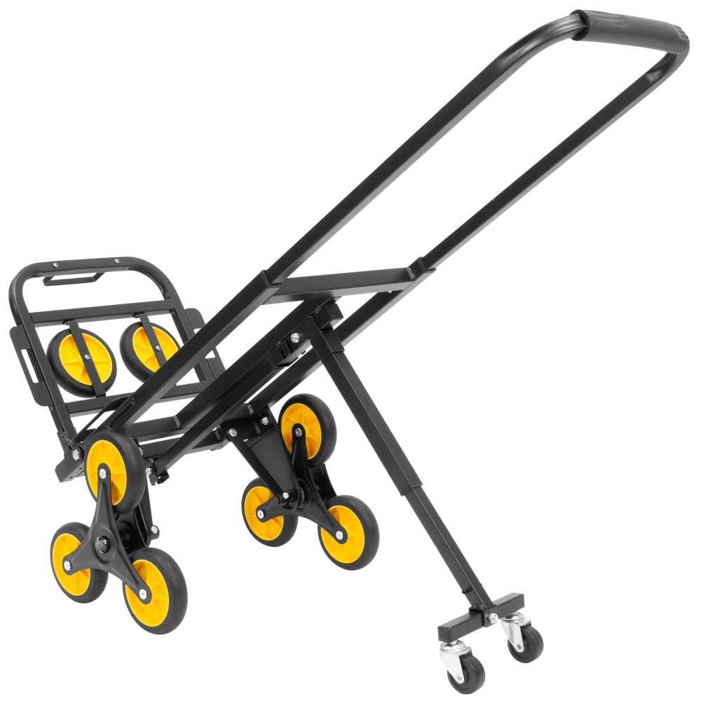 Mount-It! MI-924 Steel Stair Climber Hand Truck, 43inH x 15-3/4inW x 25-1/2inD, Black/Yellow MPN:MI-924