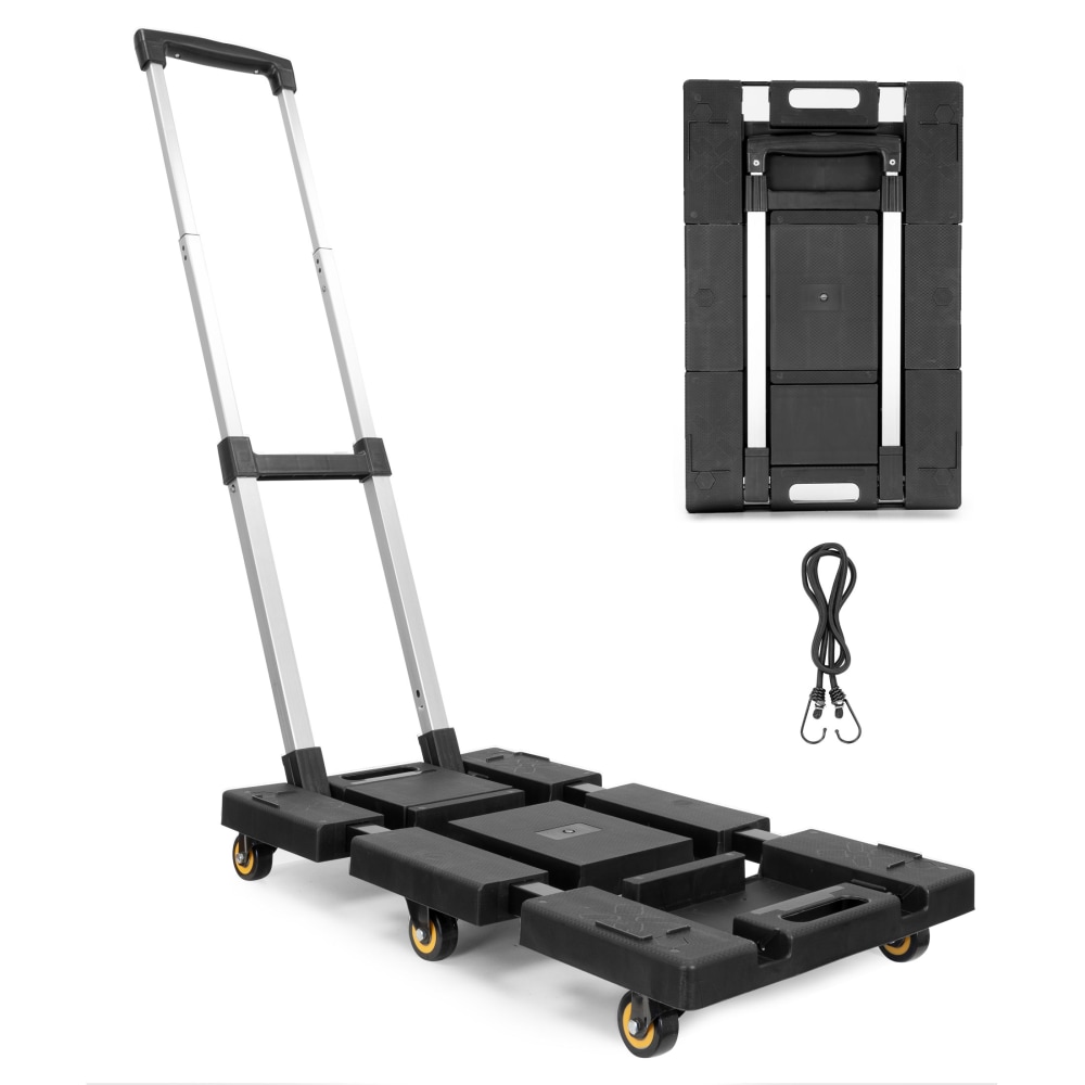 Mount-It! Folding Hand Truck Dolly, 36inH x 14-1/4inW x 26inD, Black MPN:MI-954