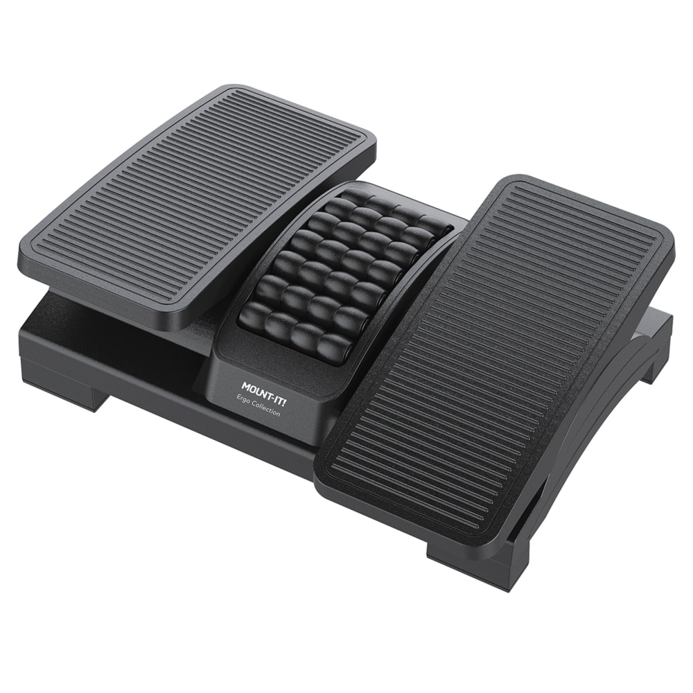 Mount-It! Dual Pedal Ergonomic Footrest, 16-13/16in x 6-5/16in, Black MPN:MI-7811