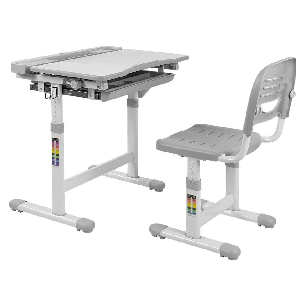 Mount-It! MI-10201 Kids Desk And Chair Set, Gray MPN:MI-10201