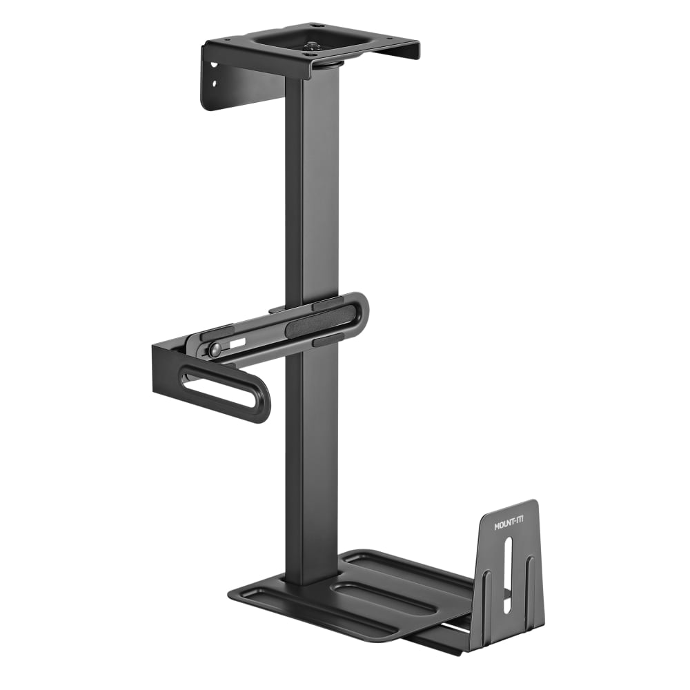 Mount-It! Rotating Heavy-Duty Under Desk/Wall CPU Mount, Matte Black MPN:MI-7170