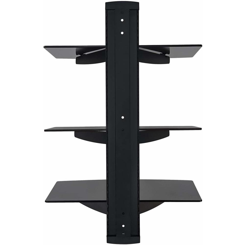 Mount-It! MI-893 Floating Wall-Mounted Triple A/V Shelf, 18inH x 16-1/2inW x 11-7/8inD, Black MPN:MI-893