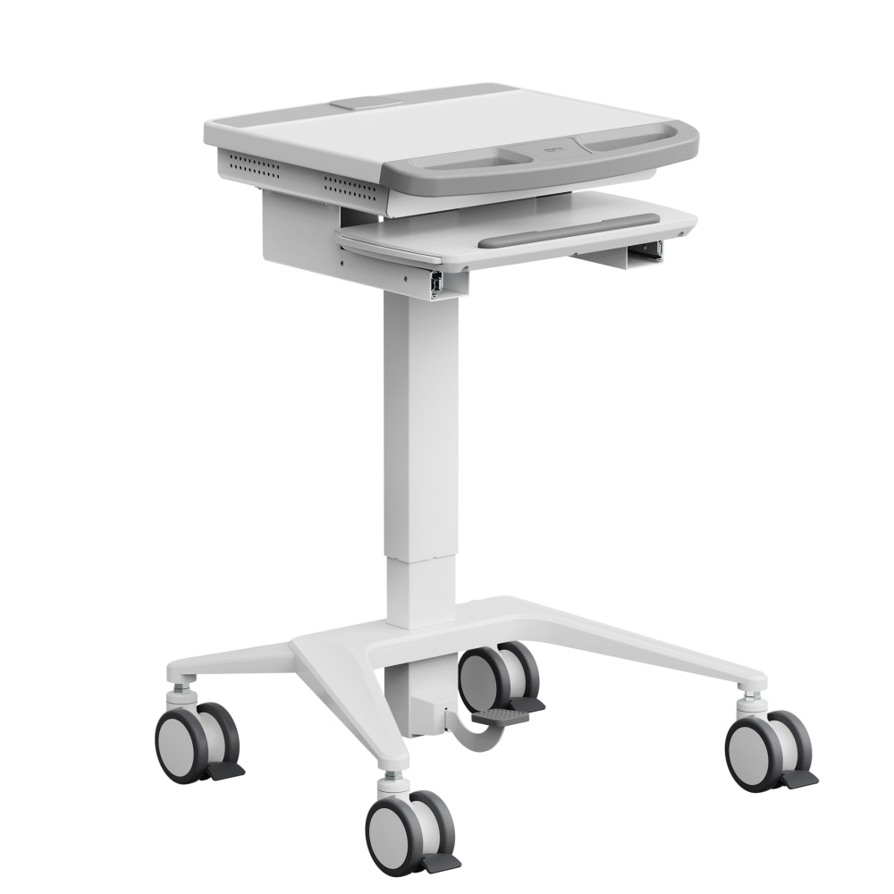 Mount-It! MedHub Mobile Medical Cart Workstation With Locking Caster Wheels, White/Gray MPN:MI-16003