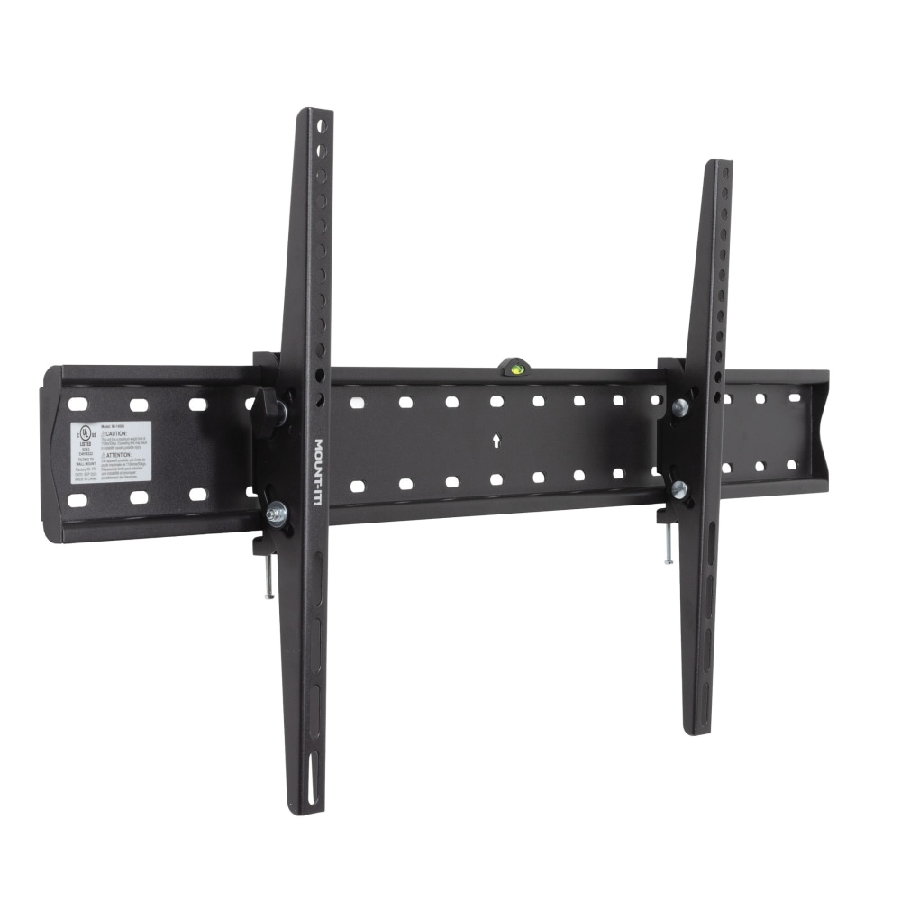 Mount-It! Heavy Duty Tilting TV Wall Mount For Screen Sizes 43in To 90in, 2-1/4inH x 4-1/2inW x 34-3/4inD, Black MPN:MI-14004