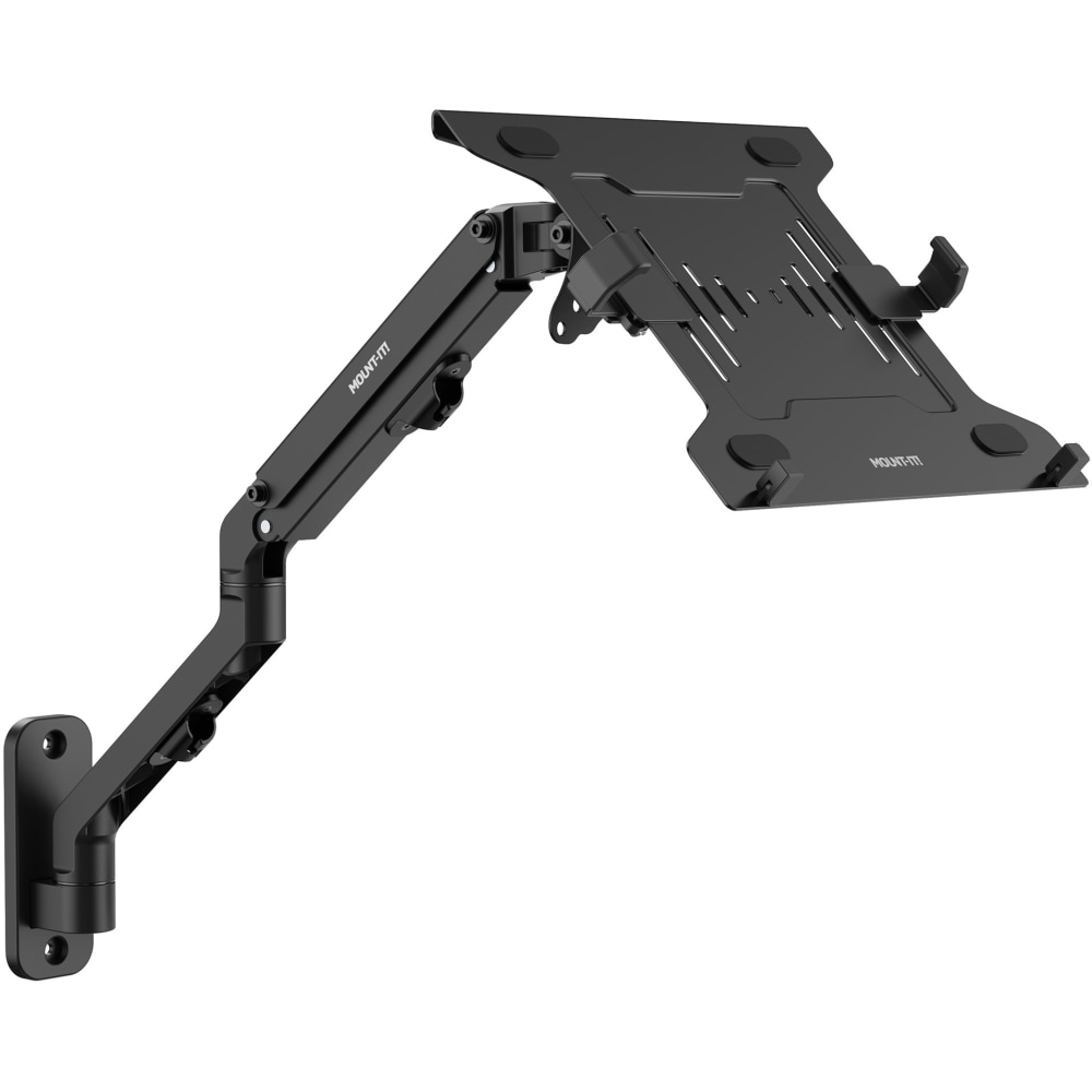 Mount-It! Counterbalance Steel 15.6in Laptop Arm for Wall and Pole Mounting, 5-3/4inH x 12-1/4inW x 15inD, Black MPN:MI-1765LT