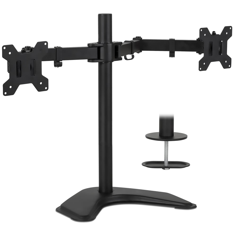 Mount-It! MI-2781B 19inW Dual Monitor Desk Stand, Black MPN:MI-2781B