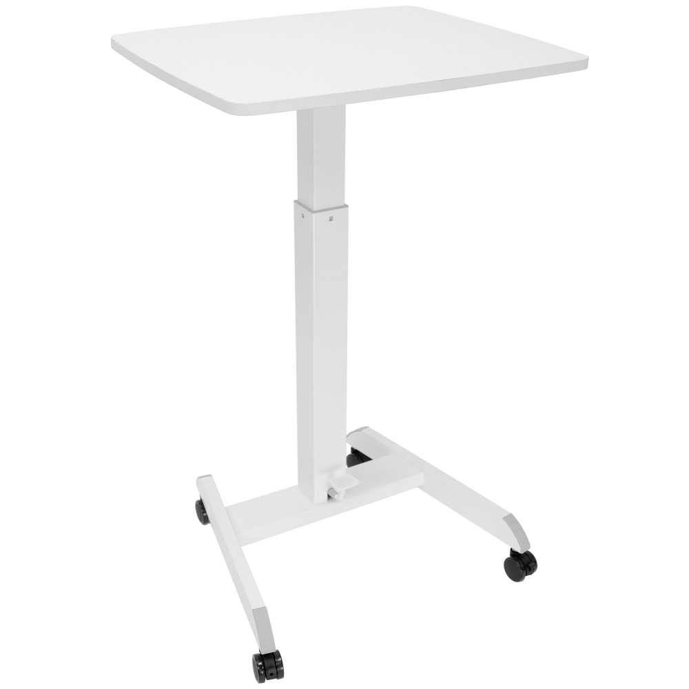 Mount-It! Adjustable Rolling 23inW Laptop Computer Desk, White MPN:MI-7997