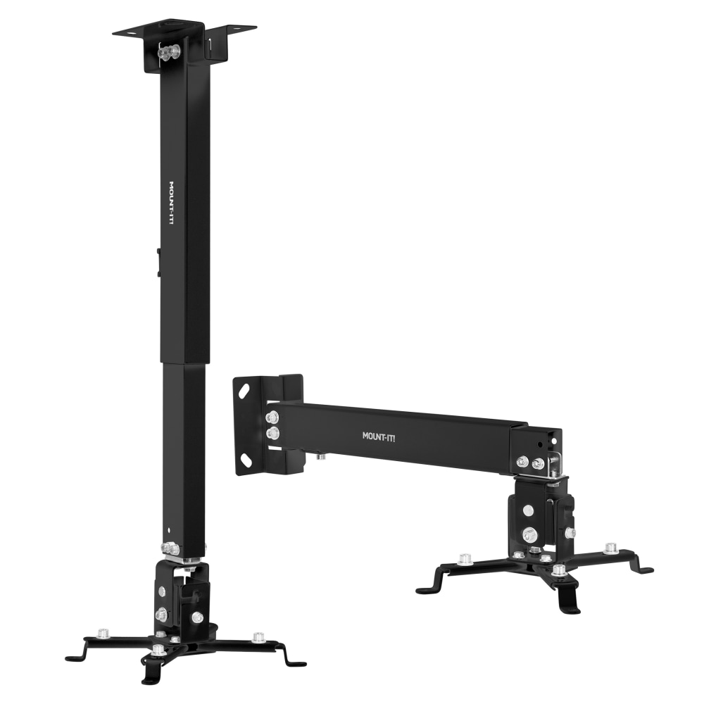 Mount-It! Full Motion Projector Wall and Ceiling Mount, 2-1/2inH x 4-1/2inW x 12-3/4inD, Black MPN:MI-604