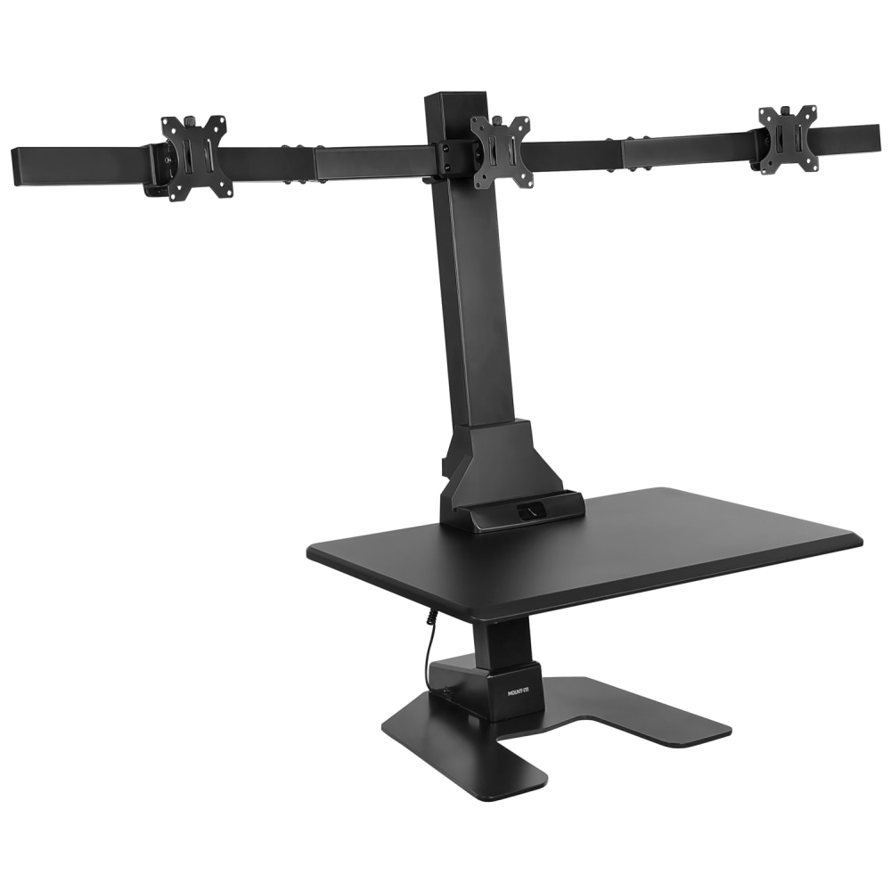 Mount-It! MI-7983 Triple-Monitor Electric Standing Desk Riser, Black MPN:MI-7983