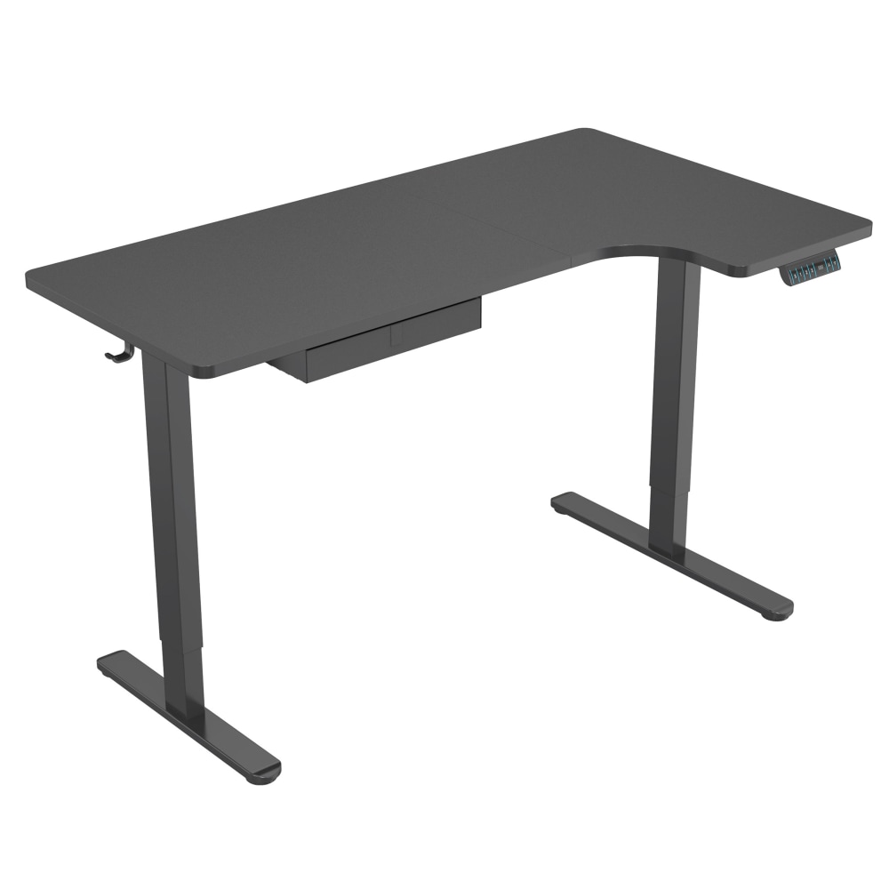 Mount-It! L-Shaped Electric Height-Adjustable Sit-Stand Desk, Black MPN:MI-15002