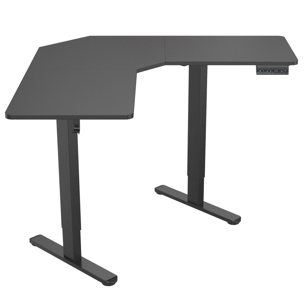 Mount-It! 39inW Height Adjustable Corner Standing Desk, Black MPN:MI-15003