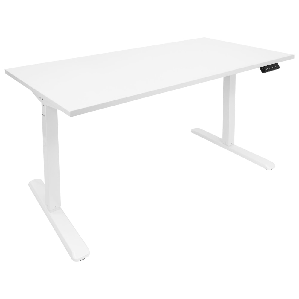 Mount-It! Electric Standing Desk With Adjustable Height And 55inW Tabletop, White, MI18061 MPN:MI-18061