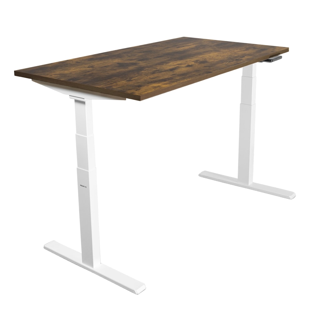 Mount-It! Ultimate Dual Motor Electric 55inW Adjustable Height Standing Desk, Oak MPN:MI-18078