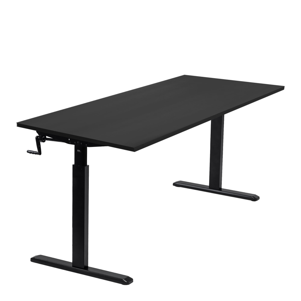 Mount-It! Hand Crank 55inW Adjustable Height Standing Desk, Black MPN:MI-18091