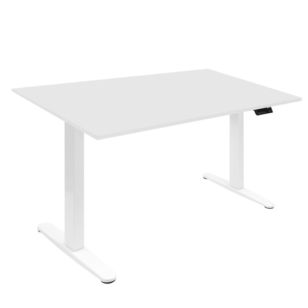 Mount-It! Dual Motor Electric 55inW Adjustable Height Standing Desk, White MPN:MI-18111