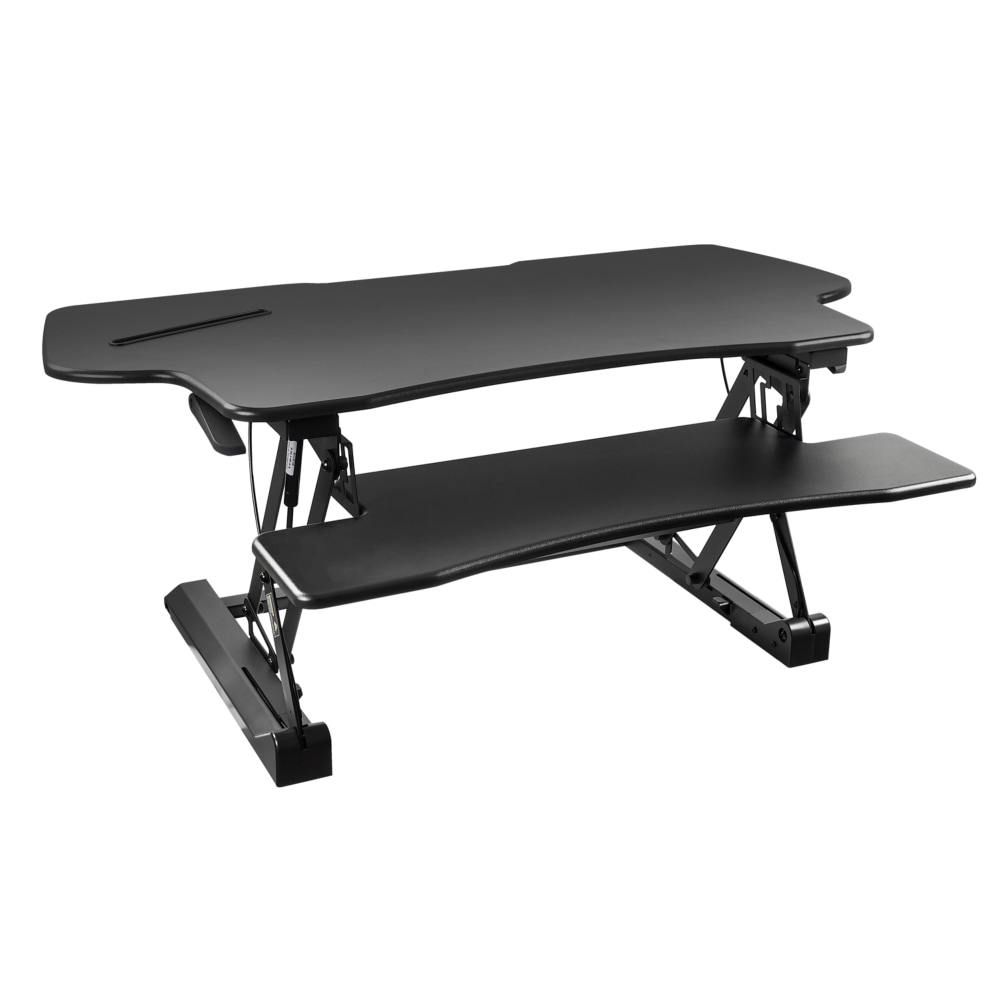 Mount-It! 49inW Height-Adjustable Standing Desk Converter, Black MPN:MI-7925