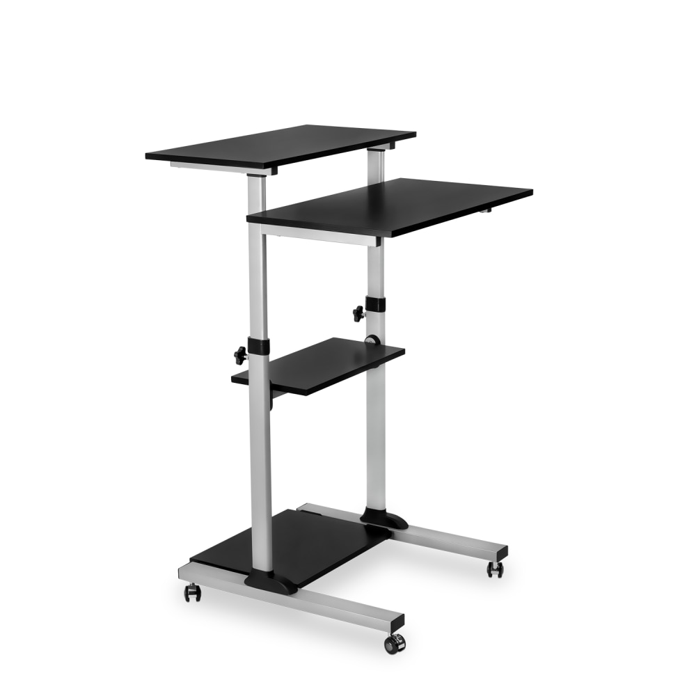 Mount-It! MI-7940 Mobile 37inW Stand-Up Desk, Silver MPN:MI-7940