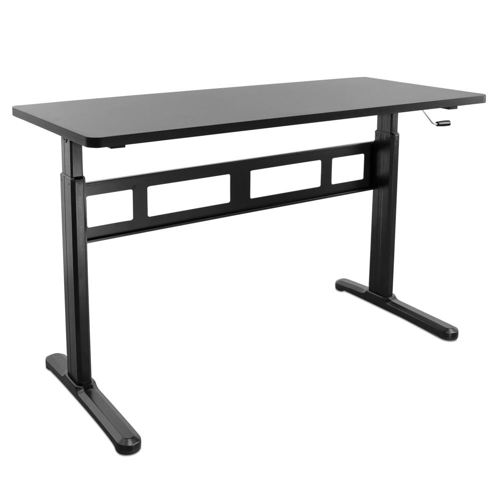 Mount-It! Mi-7981 56inW Hand Crank Sit-Stand Desk, Black MPN:MI-7981