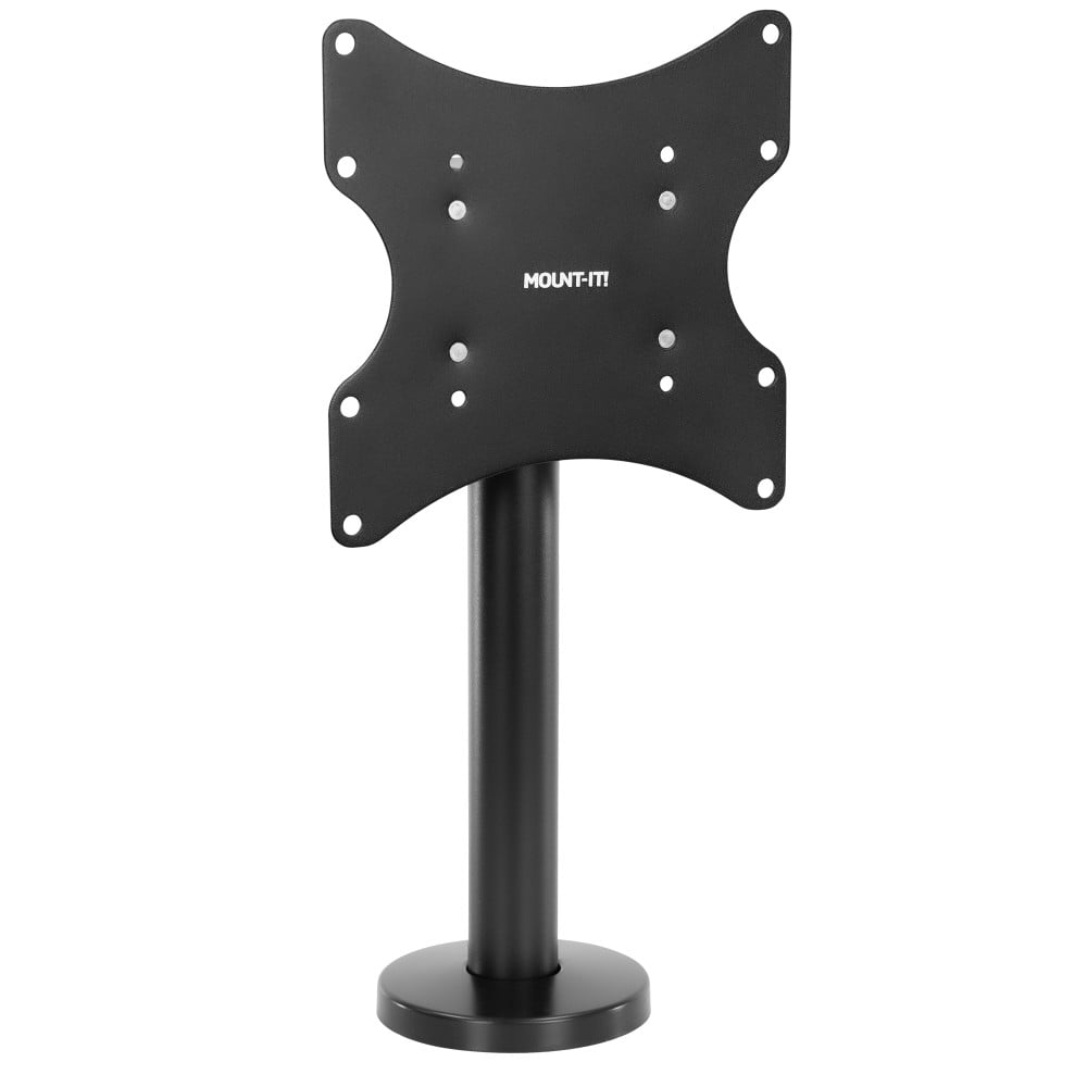 Mount-It! MI-855 Bolt-Down Tabletop TV Stand, 17-3/4inH x 8-5/8inW x 13/16inD, Black MPN:MI-855