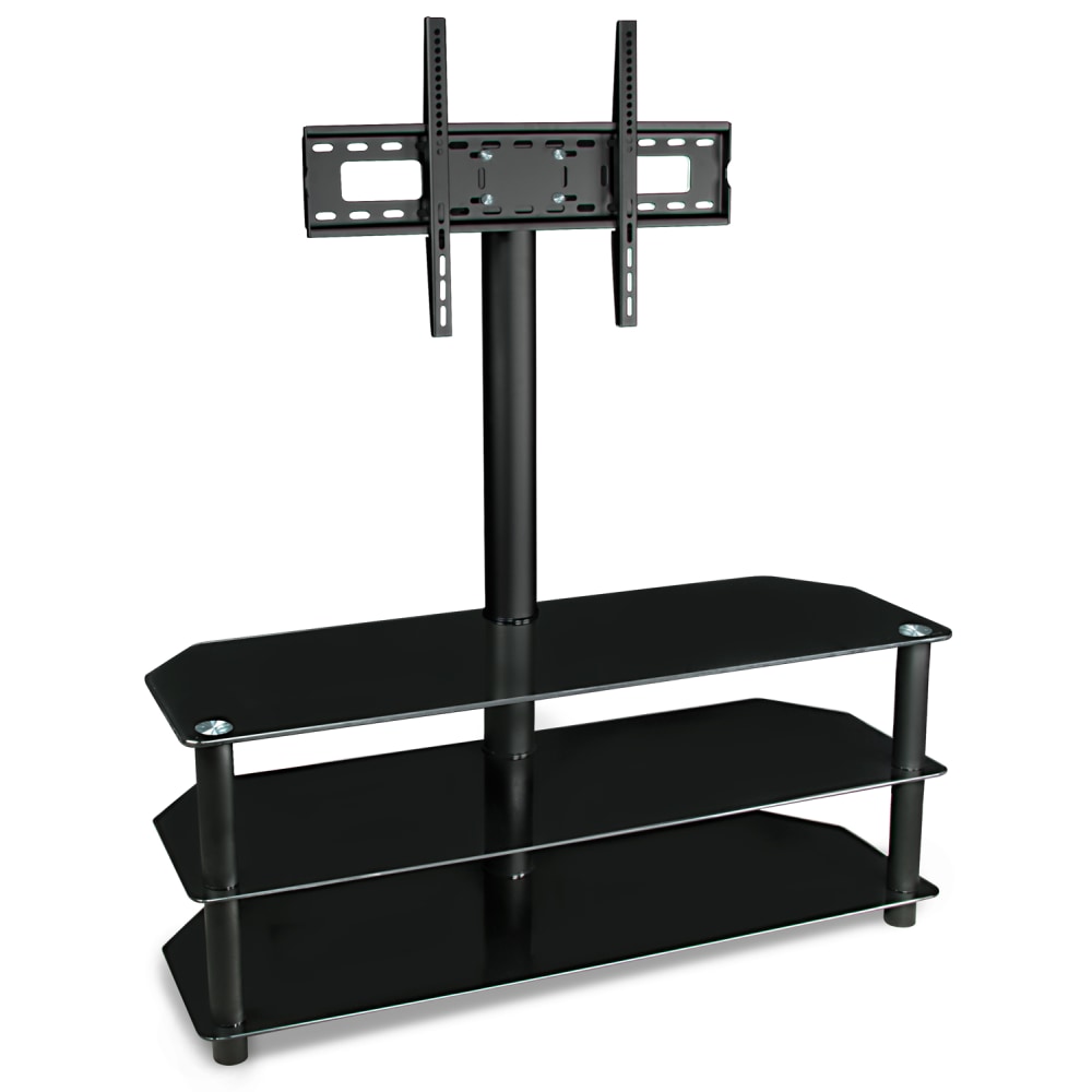 Mount-It! MI-863 TV Center Stand, 52inH x 17inW x 15-3/4inD, Black MPN:MI-863