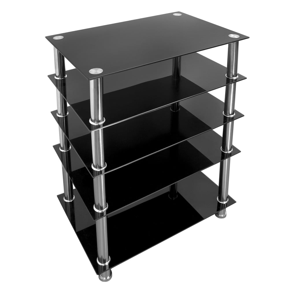 Mount-It! MI-8671 5-Tier TV Stand, 31inH x 26inW x 15-1/2inD, Black MPN:MI-8671