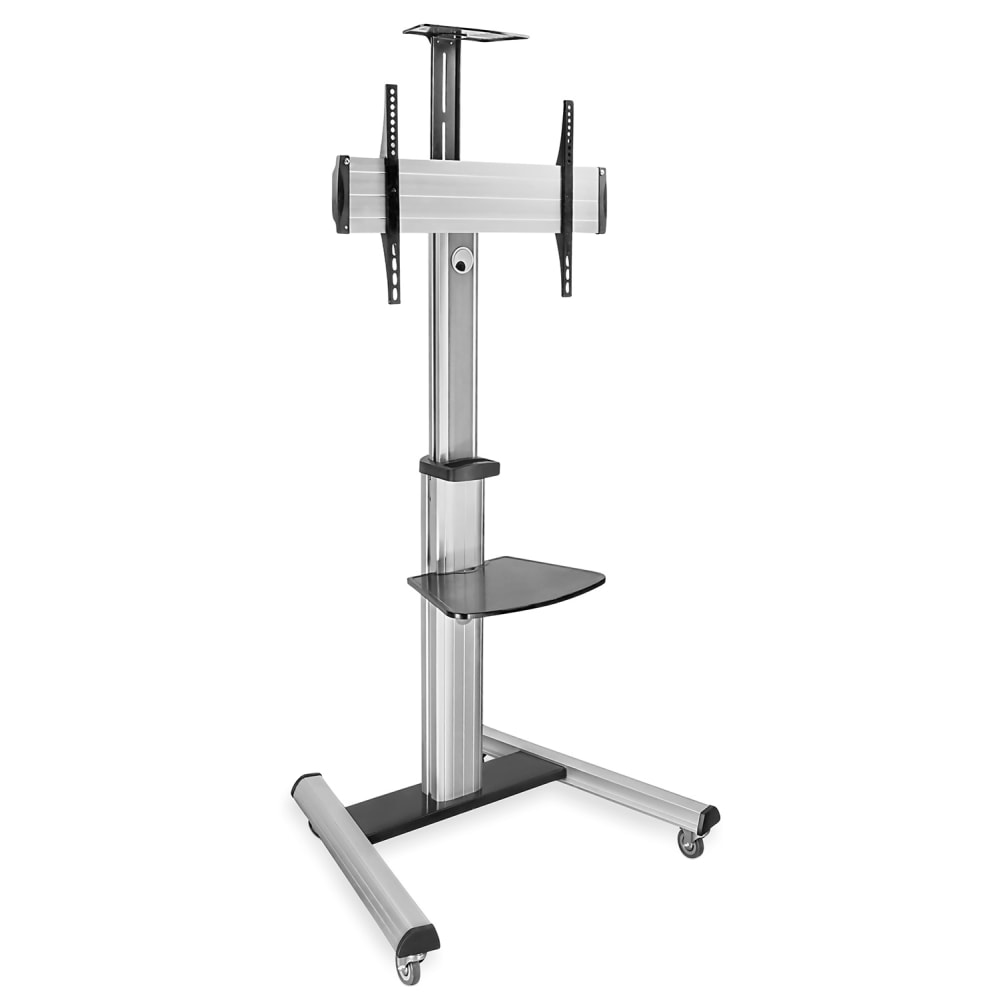 Mount-It! Height-Adjustable Rolling TV Cart For 32in - 70in TVs, Black MPN:MI-875